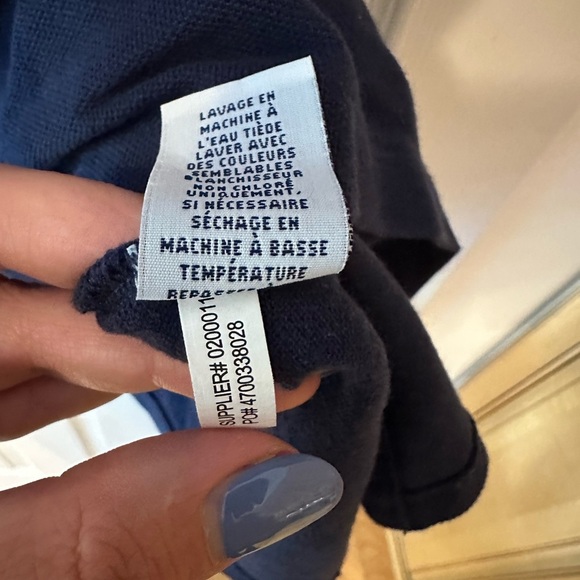 Polo Ralph Lauren Men's Dark Blue Polo Shirt with Red Logo EUC - Picture 5 of 5